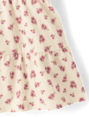 Débardeur fleuri à volants pour filles
