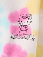 Girls Hello Kitty® And Friends Rainbow Tie Dye Premium Fleece Hoodie
