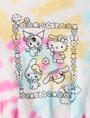 Girls Hello Kitty® And Friends Rainbow Tie Dye Premium Fleece Hoodie