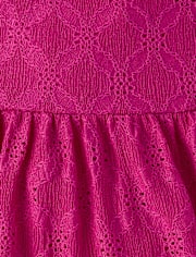 Girls Eyelet Bow Back Dress