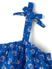 Girls Mommy And Me Floral Smocked Flounce Dress