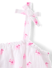 Girls Mommy And Me Floral Smocked Flounce Dress