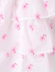 Girls Mommy And Me Floral Smocked Flounce Dress