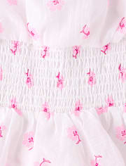 Girls Mommy And Me Floral Smocked Flounce Dress