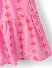 Girls Embroidered Floral Dress