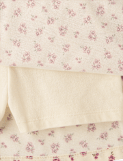 Girls Floral Keyhole V-Waist Dress