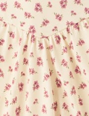 Robe fleurie à taille en V pour filles