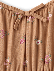 Girls Floral Flutter Romper