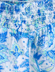 Girls Paisley Textured 2-Piece Outfit Set