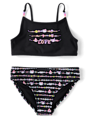 Girls Hello Kitty® And Friends Friendship Bracelet Beaded Bikini Swimsuit