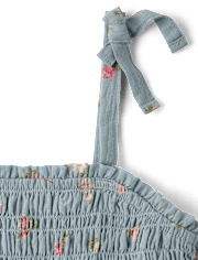 Girls Floral Textured 2-Piece Outfit Set