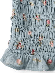 Girls Floral Textured 2-Piece Outfit Set