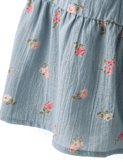 Girls Floral Textured 2-Piece Outfit Set