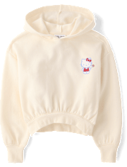 Girls Hello Kitty® Puff Print Premium Fleece Hoodie