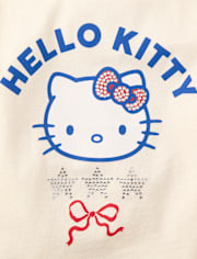 Girls Hello KittyÂ® And Friends Rhinestone Eyelet Flutter Top