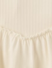 Girls Hello KittyÂ® Bow Ribbed V-Waist Dress