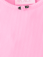 Girls Ribbed Tiered V-Waist Dress