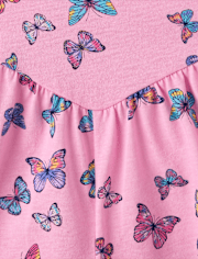 barboteuse imprimée à taille en V pour filles