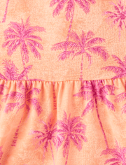 Girls Print Cross Back Dress