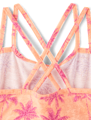 Girls Print Cross Back Dress