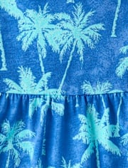 Robe imprimée dos croisé pour filles