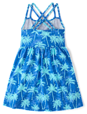 Robe imprimée dos croisé pour filles