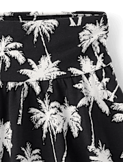 Girls Print High Rise Ruched Skort