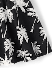 Girls Print High Rise Ruched Skort