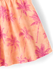 Girls Print High Rise Ruched Skort