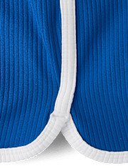 Girls High Rise Ribbed Dolphin Bike Shorts