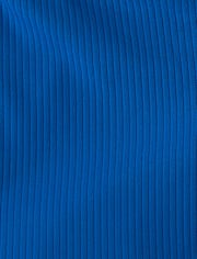 Short cycliste côtelé taille haute pour filles avec motif dauphin