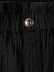 Shorty en gaze pour filles, taille haute, style paperbag