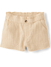 Shorty en gaze à taille haute pour filles