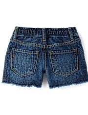 Girls Ripped Shortie Jean Shorts