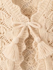 Girls Scalloped Crochet Shrug