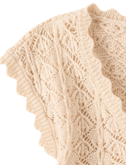 Girls Scalloped Crochet Shrug