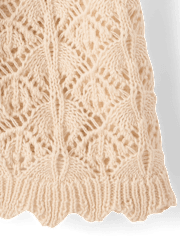 Girls Scalloped Crochet Shrug