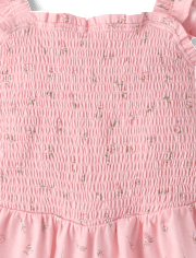 Haut péplum à volants fleuris pour filles