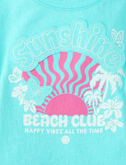 Girls Applique Vacation Top