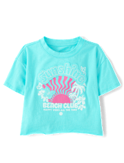 Girls Applique Vacation Top