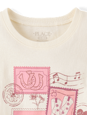 Girls Western Stamps Graphic Tee