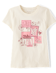 Girls Western Stamps Graphic Tee