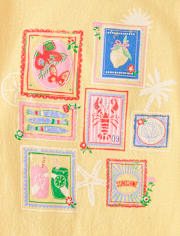 Girls Summer Stamps Graphic Tee