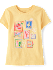 Girls Summer Stamps Graphic Tee