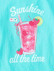 Girls Summer Drink Graphic Tee