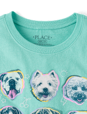 Girls Dogs Graphic Tee