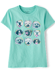 Girls Dogs Graphic Tee