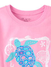 Girls Turtles Graphic Tee