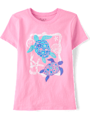 Girls Turtles Graphic Tee