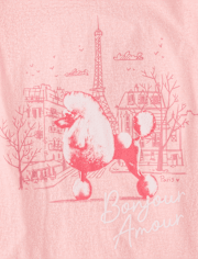 T-shirt graphique caniche pour filles